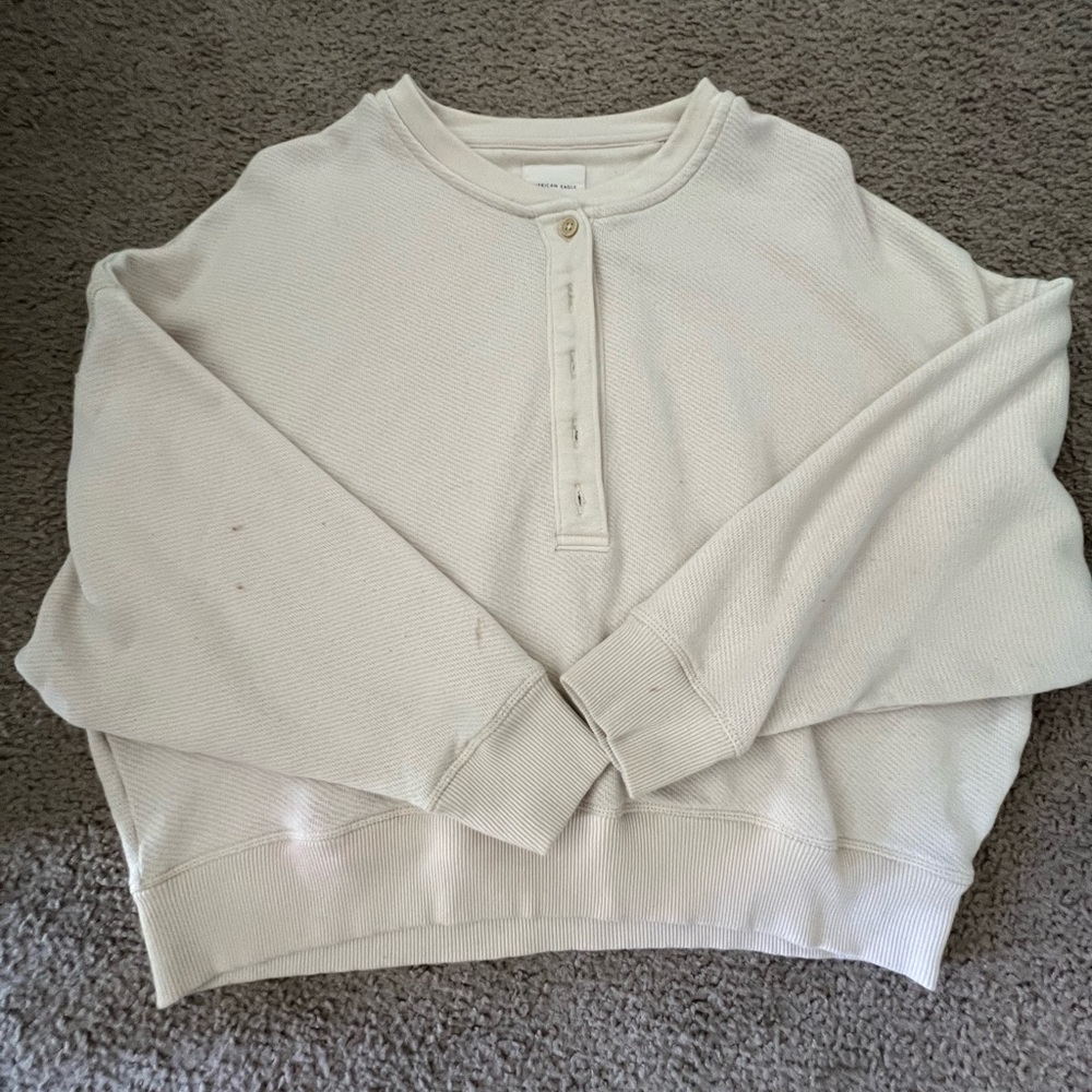 American Eagle sweater, color cream, size M